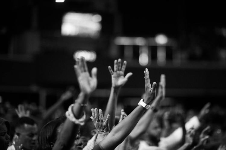 Mt Moriah in Edwards, Mississippi
Church Members with hands up in praise